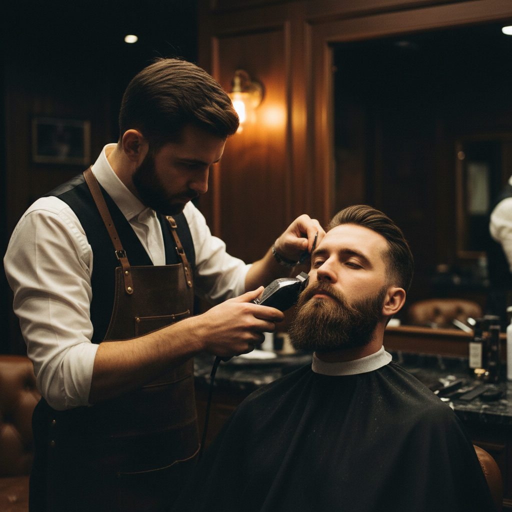 Professional beard trimming and grooming